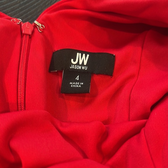 Jason Wu Size 4 Red Pant Dressy Romper - Picture 4 of 4